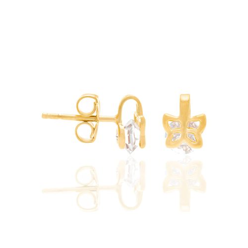 GOLD EARRING WITH CRYSTAL