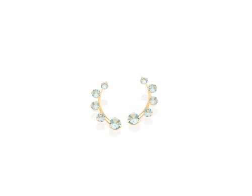 GOLD EARRING WITH CRYSTAL