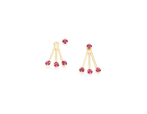 GOLD EARRING WITH CRYSTAL