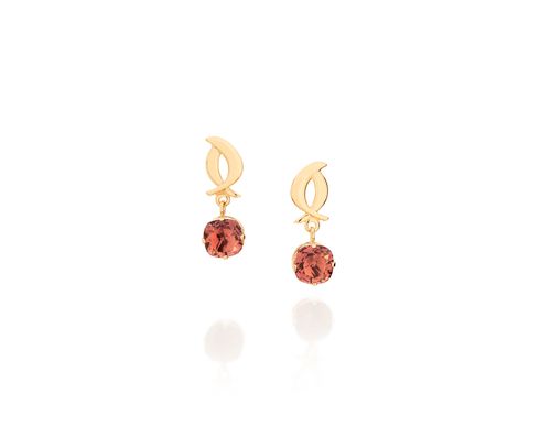 GOLD EARRING WITH CRYSTAL