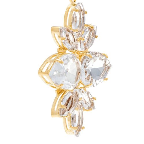 GOLD EARRING WITH CRYSTAL