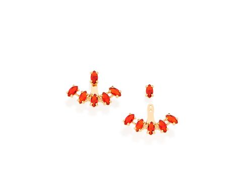 GOLD EARRING WITH CRYSTAL