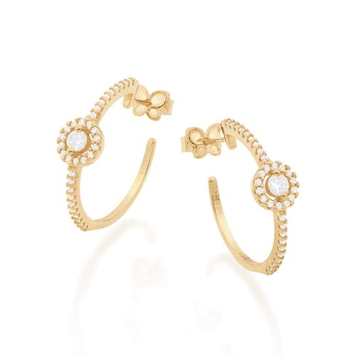 GOLD EARRING WITH ZIRCONIA