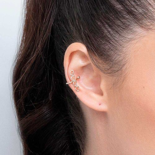 GOLD FOUR HEART EAR CUFF