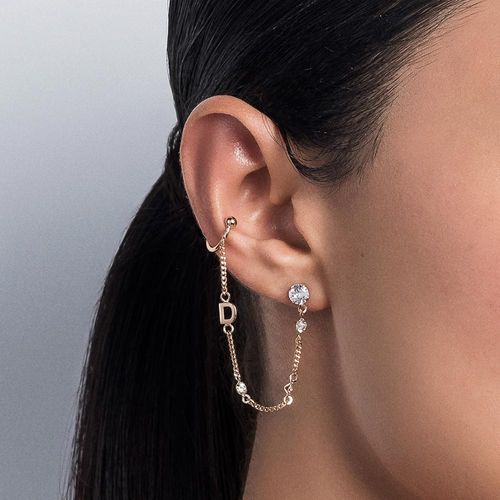 GOLD POINT OF LIGHT EAR CUFF-LETTER D