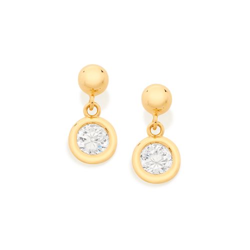 GOLD RETRO SMALL DANGLY EARRINGS
