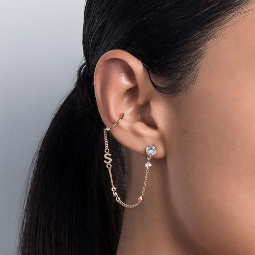 GOLD POINT OF LIGHT EAR CUFF-LETTER S