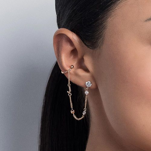 GOLD POINT OF LIGHT EAR CUFF-LETTER J