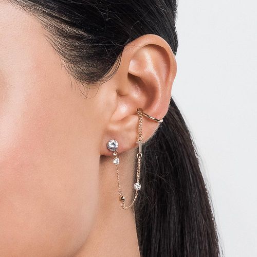 GOLD POINT OF LIGHT EAR CUFF-LETTER T