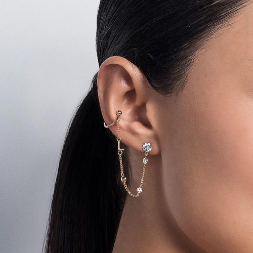 GOLD POINT OF LIGHT EAR CUFF-LETTER L