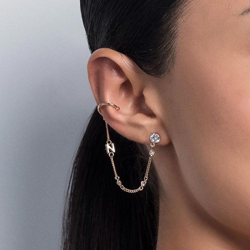 GOLD POINT OF LIGHT EAR CUFF-LETTER N