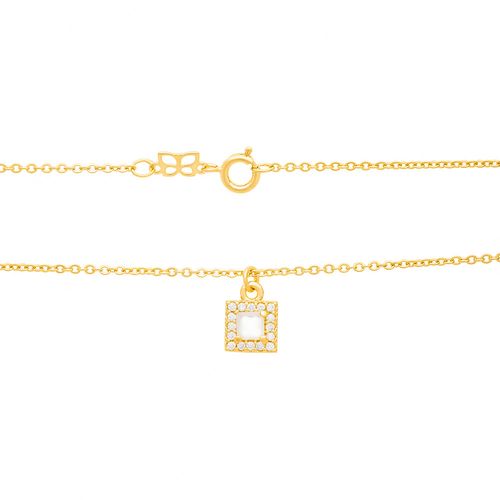 GOLD CHAIN WITH CRYSTAL AND ZIRCONIA