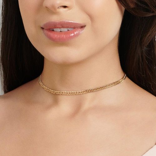 GOLD DOUBLE LINK CHAIN CHOKER