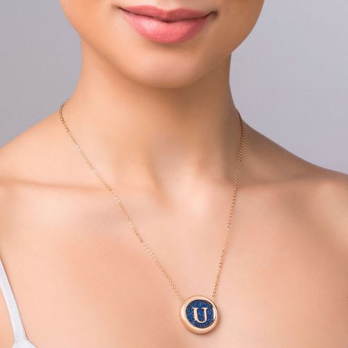 GOLD UNIVERSE LETTER NECKLACE-LETTER U