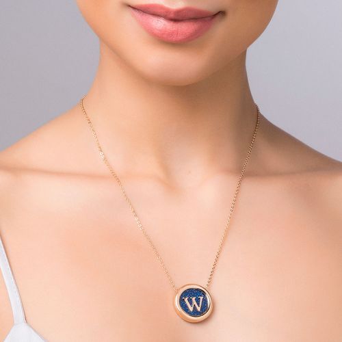GOLD UNIVERSE LETTER NECKLACE-LETTER W
