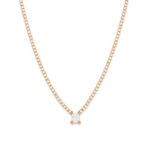 GOLD WHITE CHRISTMAS NECKLACE