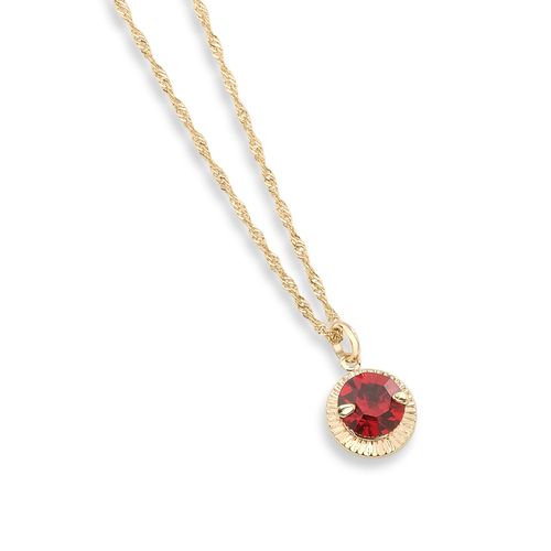 GOLD PENDANT WITH CRYSTAL