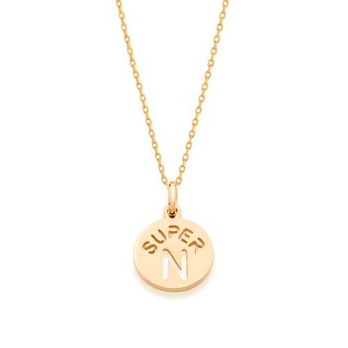 GOLD KID'S PENDANT-LETTER N