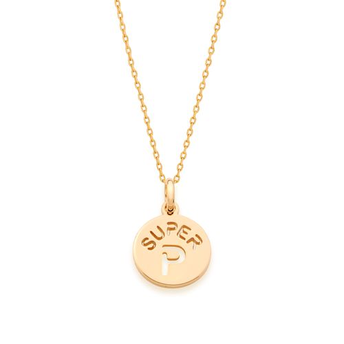 GOLD KID'S PENDANT-LETTER P