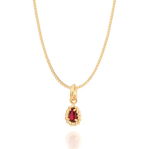 GOLD JOY PENDANT IN RED
