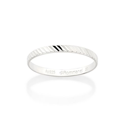 SILVER DIAGONAL TEXTURE WEDDING BAND