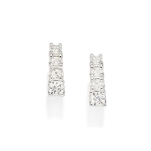 SILVER 925 STUDDED STICK EARRINGS