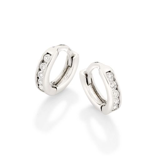 PLATINUM PLATED RING EARRING