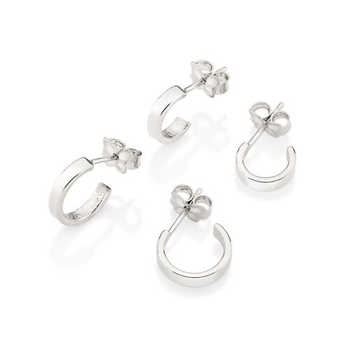 PLATINUM SOLID HUGGIE EARRINGS KIT