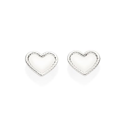 PLATINUM SOLID TEXTURED STUD EARRINGS