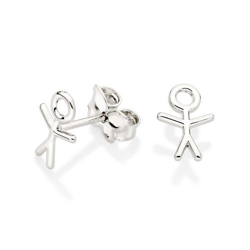 PLATINUM MY BOY STUD EARRINGS