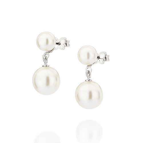 PLATINUM FOREVER AND ALWAYS DANGLY EARRINGS