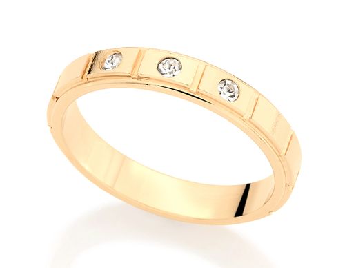 GOLD RING WITH CRYSTAL