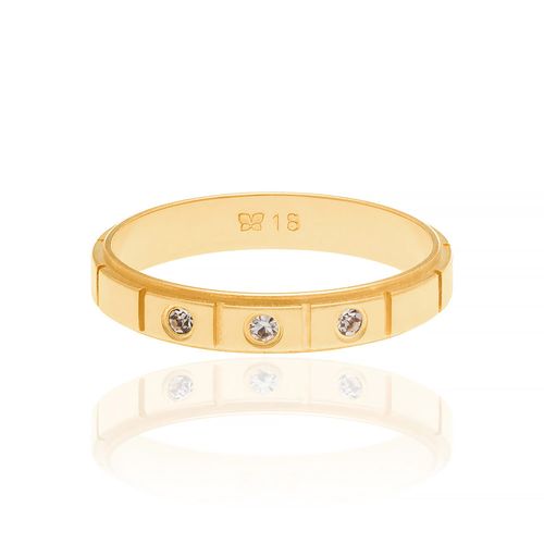 GOLD RING WITH CRYSTAL