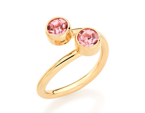 GOLD RING WITH CRYSTAL