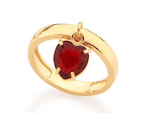 GOLD RING WITH CRYSTAL