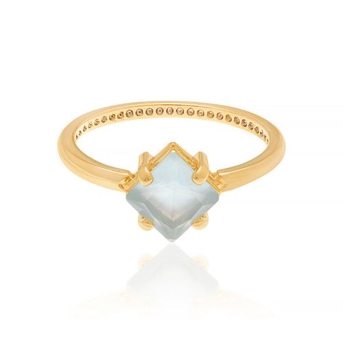 GOLD RING WITH CRYSTAL