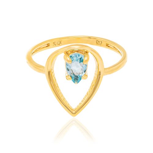GOLD RING WITH CRYSTAL