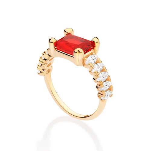 GOLD COLORS OF CHRISTMAS SOLITAIRE RING