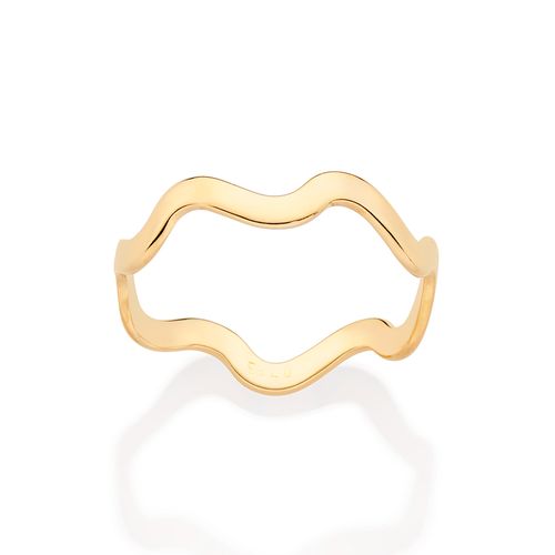 GOLD SUMMER WAVE SKINNY RING