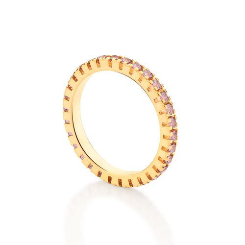 GOLD LILAC STUDDED SKINNY RING