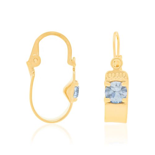 GOLD EARRING WITH CRYSTALS