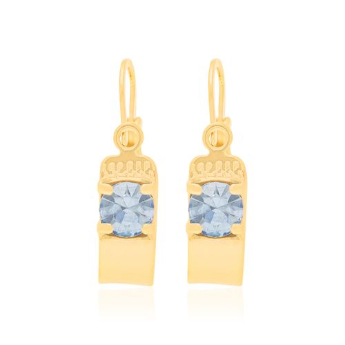 GOLD EARRING WITH CRYSTALS