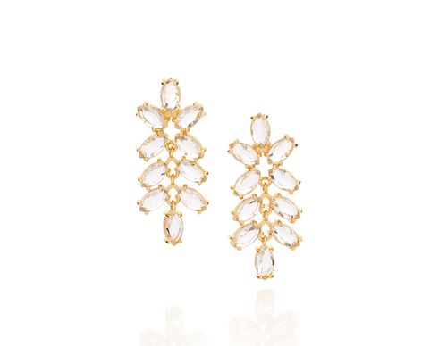GOLD EARRING WITH CRYSTAL
