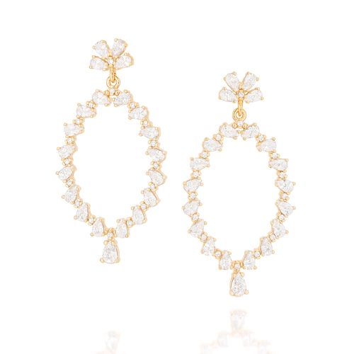 GOLD EARRING WITH ZIRCONIA