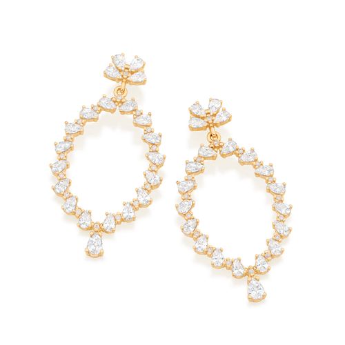 GOLD EARRING WITH ZIRCONIA
