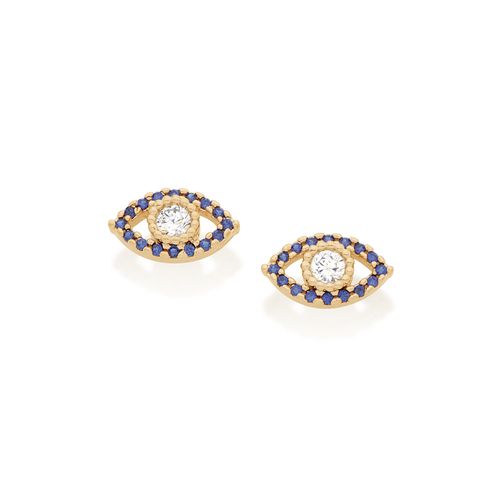 GOLD GREEK EYE EARRING