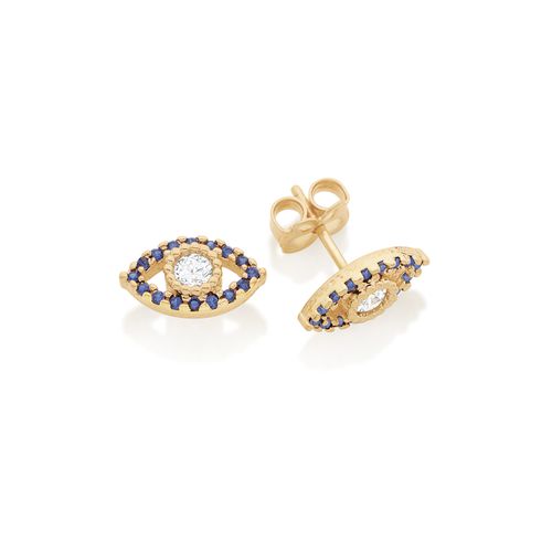 GOLD GREEK EYE EARRING