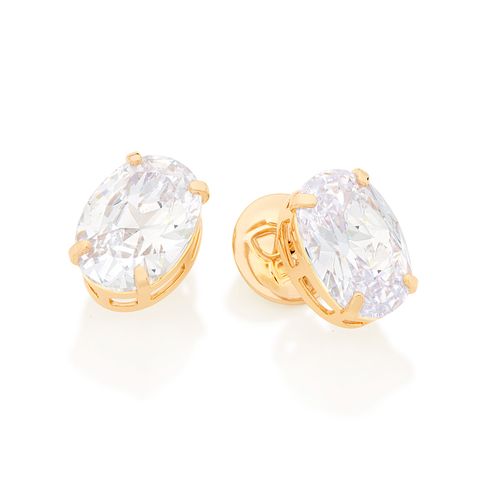 GOLD EARRING WITH ZIRCONIA