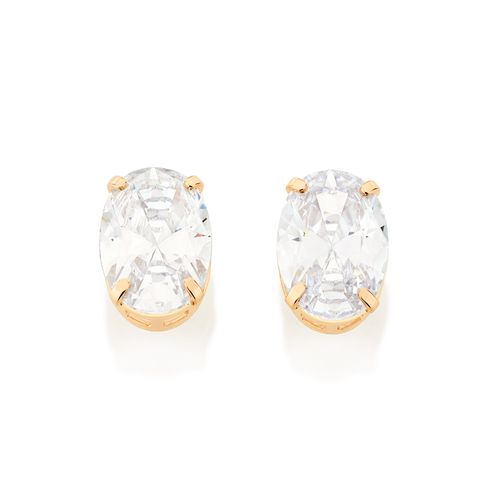 GOLD EARRING WITH ZIRCONIA