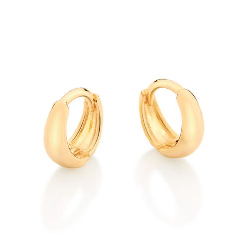 GOLD THICK HUGGIE EARRINGS